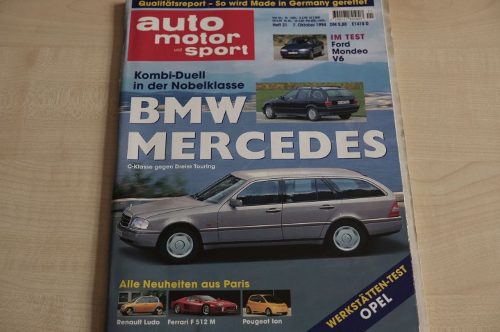 Deckblatt Auto Motor und Sport (21/1994)